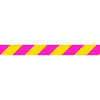 Queue Solutions SafetyPro 250, Yellow, 11' Yellow/Magenta Diagonal Striped Belt SPRO250Y-YM110